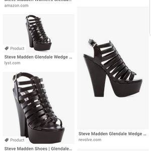 💎STEVE MADDEN GLENDALE PLATFORM STRAPPY WEDGES